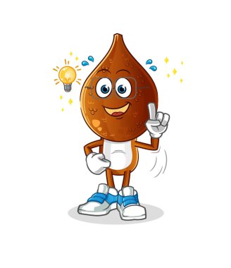 Yılan Meyvesi çizgi filminin bir fikri var. maskot vektörü