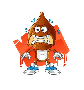 Yılan başlı çizgi film canavar vektörü. çizgi film karakteri