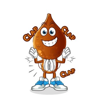 Yılan Meyvesi Çizgi Filmi Alkışları. karakter vektörü