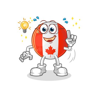 Kanada bayrağının bir fikir karikatürü var. maskot vektörü