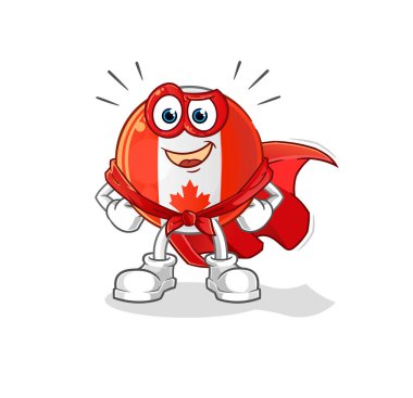 Kanada bayrak kahramanları vektörü. çizgi film karakteri