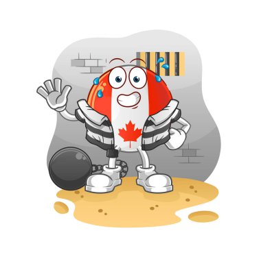 Kanada 'lı suçlu hapiste. çizgi film karakteri