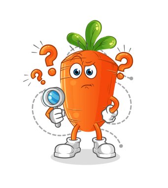 Havuç arayan illüstrasyon. karakter vektörü