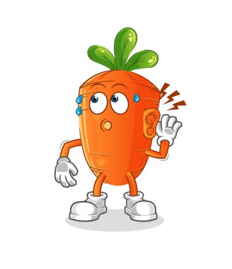 Havuç dinleme vektörü. çizgi film karakteri