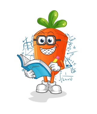 Havuç delisi çizgi filmi. çizgi film maskotu vektörü