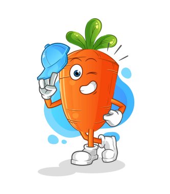 Havuç genç çocuk karakter çizgi filmi