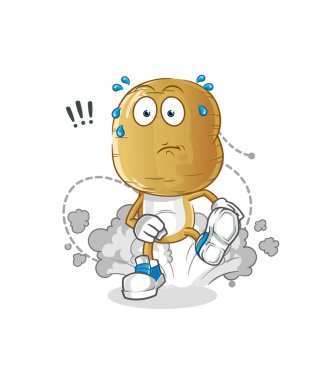 Patates kafalı karikatür çizimi. karakter vektörü