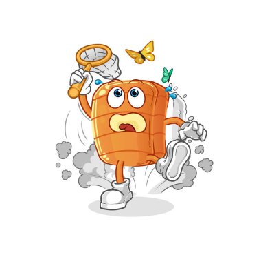 Suşi kelebek resmi yakalar. karakter vektörü