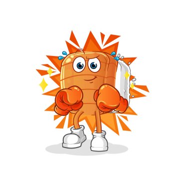 Suşi boksörü karakteri. çizgi film maskotu vektörü