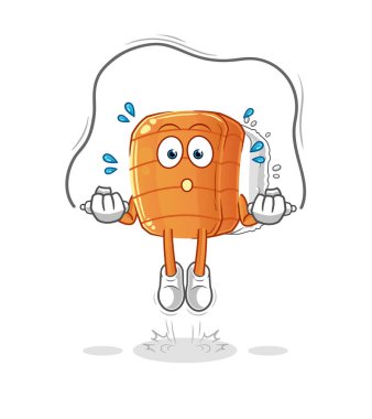 Suşi ip atlama egzersizi. karakter vektörü