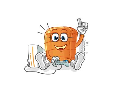 Suşi oyun oynuyor. çizgi film karakteri