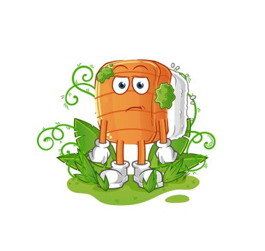 Suşi uzun zamandır maskotluk yapıyor. çizgi film vektörü