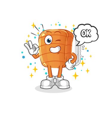 Suşi kabul ediyor maskot. çizgi film vektörü