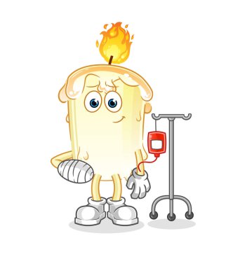 IV illüstrasyonunda mum tutması. karakter vektörü