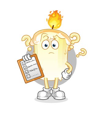 Mum takvim listesi vektörü. çizgi film karakteri