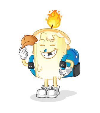 Mum okul vektörüne gidiyor. çizgi film karakteri