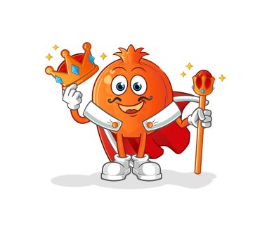 Nar kral vektörü. çizgi film karakteri