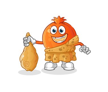 Antik nar çizgi filmi. çizgi film maskotu vektörü