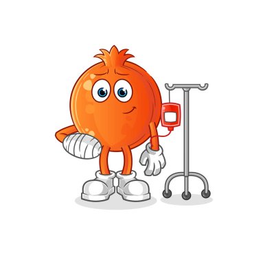 Serum illüstrasyonunda nar hastalığı. karakter vektörü