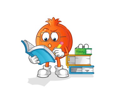 Nar, maskot eğitimi alıyor. çizgi film vektörü