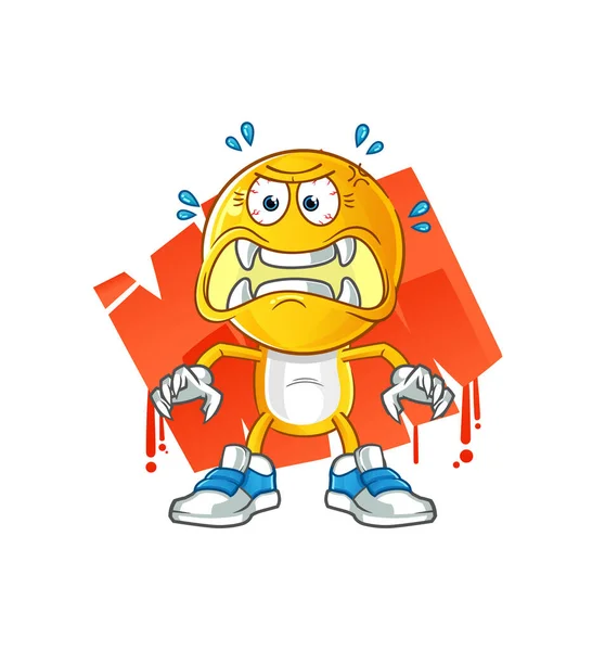 感情的な頭の漫画のモンスターベクトル 漫画のキャラクター — ストックベクタ