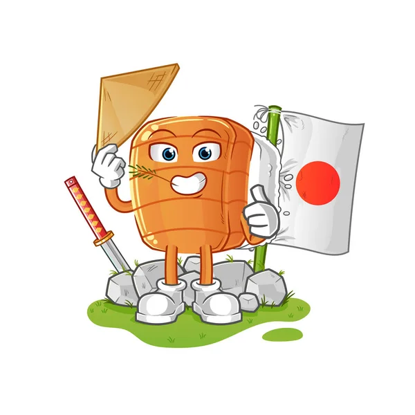 Japanischer Sushi Vektor Zeichentrickfigur — Stockvektor