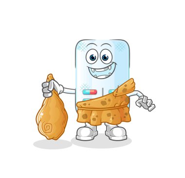 tıp tarihi karikatür. çizgi film maskotu vektörü