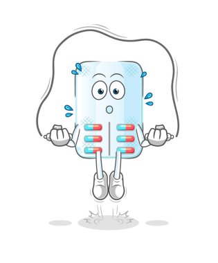 İp atlama egzersizi. karakter vektörü