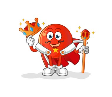 Vietnam bayrağı kral vektörü. çizgi film karakteri