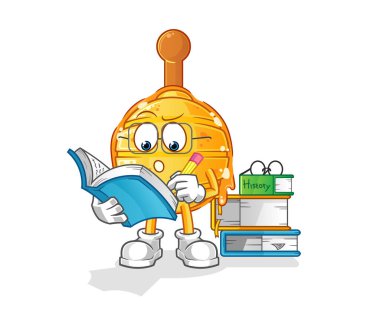 Ahşap balı dersinde maskot. çizgi film vektörü