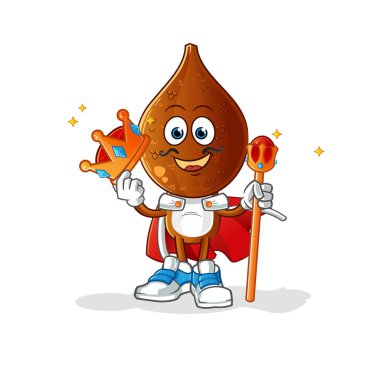 Yılan başlı karikatür kralı vektörü. çizgi film karakteri