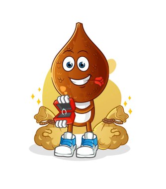 Yılan başlı çizgi film karakteri yüzükle evlenme teklif ediyor. çizgi film maskotu vektörü