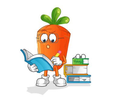 Havuç maskot çalışıyor. çizgi film vektörü