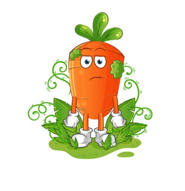 Havuç uzun zamandır maskotluk yapıyor. çizgi film vektörü