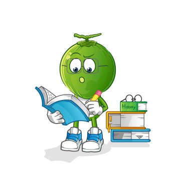 Yeşil Hindistan cevizi kafalı maskot çizgi filmi. çizgi film vektörü