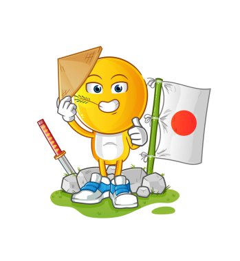 Japon karikatür başlığı vektörü. çizgi film karakteri