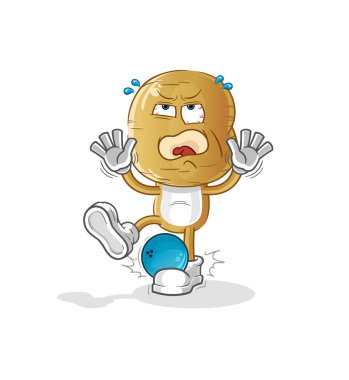 Patates kafalı çizgi film Hiten 'i. çizgi film maskotu vektörü