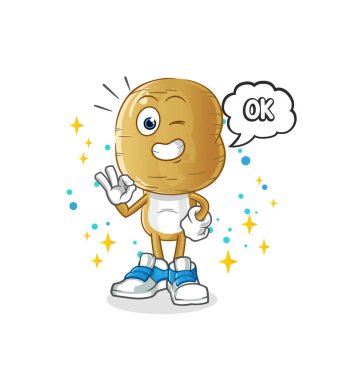 Patates kafalı çizgi film karakteri de aynı fikirde. çizgi film vektörü