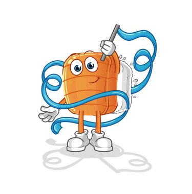 Suşi Ritmik Jimnastik Maskotu. çizgi film vektörü