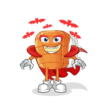 Suşi Drakula çizimi. karakter vektörü