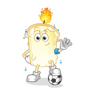 Mum futbol oynuyor. karakter vektörü