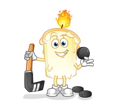 Hokey oynayan mum. çizgi film karakteri