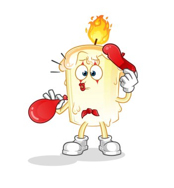 Mum pandomim balonu şişiriyor. çizgi film maskotu vektörü