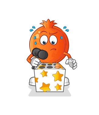 Nar oyunu, köstebek maskotunu öldürür. çizgi film vektörü