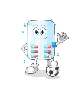 Amerikan futbolu illüstrasyonunda. karakter vektörü