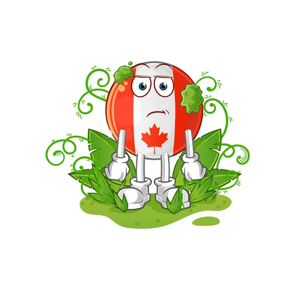 Kanada bayrağı çok uzun zamandır maskotluk yapıyor. çizgi film vektörü
