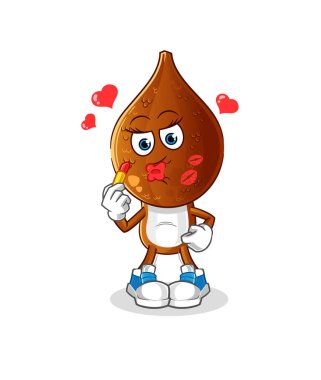 Yılan meyvesi kafalı çizgi film maskotu. çizgi film vektörü