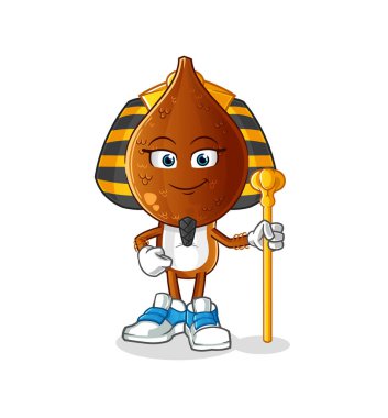 Yılan başı çizgi filmi Antik Mısır. çizgi film maskotu vektörü