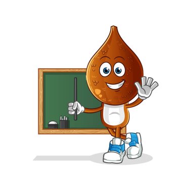 Yılan başlı çizgi film öğretmeni vektörü. çizgi film karakteri