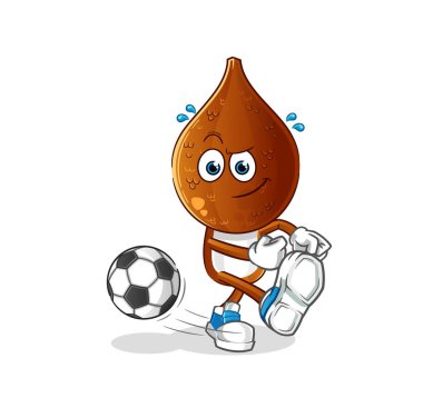 Yılan kafalı çizgi film karakteri topa vuruyor. çizgi film maskotu vektörü